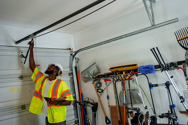 Professional Garage Door Panel Replacement technician working in Surf City, NJ